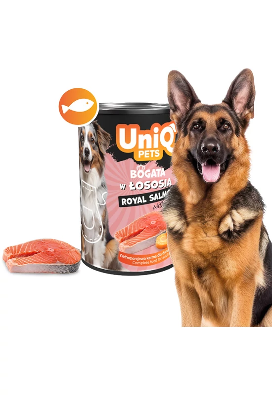 UniqPets Kutyakonzerv ROYAL Lazac 375g