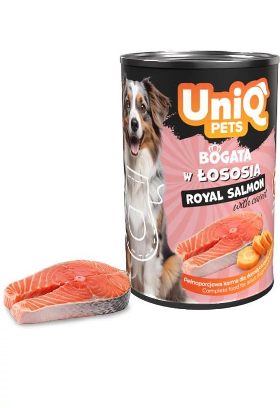 UniqPets Kutyakonzerv ROYAL Lazac 375g