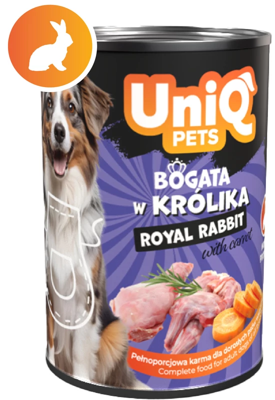 UniqPets Kutyakonzerv ROYAL Nyúl 375g