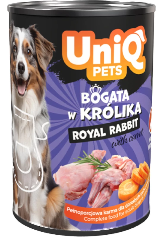 UniqPets Kutyakonzerv ROYAL Nyúl 375g