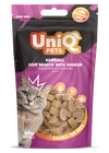 UniqPets Cat Snack Anti-Hairball - Puha Szívecskék Csirkehússal - 50g