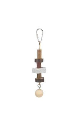 Trixie Gnawing Wood with Lava Stone - Madárjáték Csőrkoptatós - 16cm