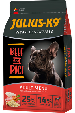 Julius-K9 Adult Vital Essentials Marhahús és Rizs 12kg