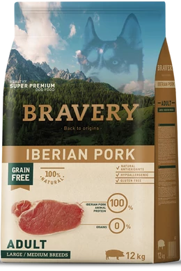 Bravery Iberian Pork - Adult Large &amp;amp; Medium - 12kg
