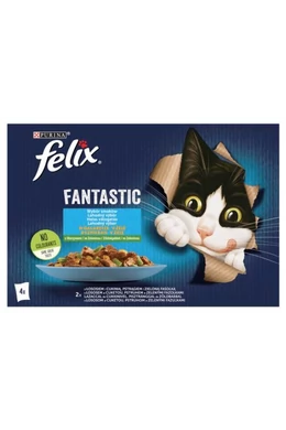 Felix Fantastic Aszpikban Halas Válogatás - Lazac, Pisztráng - 4×85g