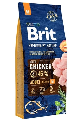 Brit Premium By Nature Adult Dog - M - 15kg