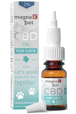 MagnaPet Macskáknak CBD Olaj 2% / 10ml - Természetes Megoldás