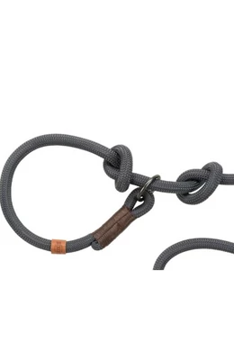 Trixie Be Nordic Leash - Állítható Retriver Póráz Fonott Kötélből (Szürke/Barna) S-M (1.7m/O8mm)