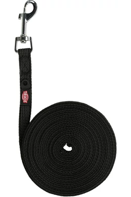 Trixie Tracking Leash Rubberized Nyomkövető Póráz Fekete Kiképző S-M 5m/15mm
