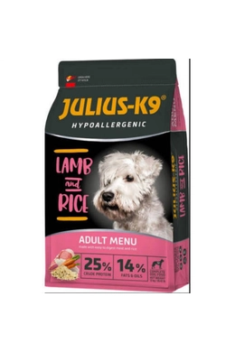 Julius-K9 - Száraztáp - Hypoallergenic High Premium - Adult Lamb&amp;Rice - Bárány-Rizs 3kg