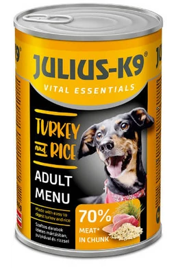 Julius-K9 - Konzerv - Turkey&amp;amp;Rice - Pulyka és Rizs 1240g