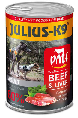 Julius-K9 Konzerv Pate Adult Marha &amp; Máj 400g