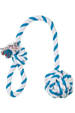 Trixie Kutyajáték Fogselyem Labda Kötéllel 50cm