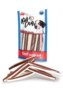 KidDog Beef Sandwich With Cod - Marhahús Szendvics Tőkehallal 80g