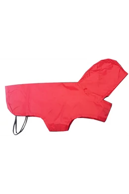 P/C. Tépőzáras Piros Esőkabát Kapucnival - Stílusos és Funkcionális 55cm - XXL