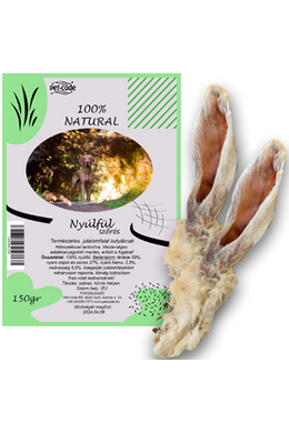 Pet-Code - Szárított Szőrös Nyúlfül - 150g