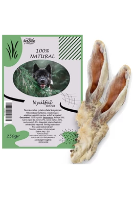 Pet-Code - Szárított Szőrös Nyúlfül - 250g