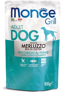 Monge Dog - Grill Adult - Cod Fish - Tőkehal 100g