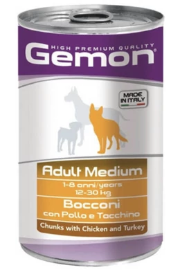 Gemon Dog Konzerv Medium Adult Csirke-Pulyka 1250g