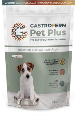 GastroFerm Pet Plus - Kistestű Kutyák Számára - Prebiotikum és Probiotikum - 70g