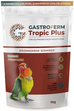 GastroFerm Tropic Plus - Díszmadarak Számára - Prebiotikum és Probiotikum - 70g