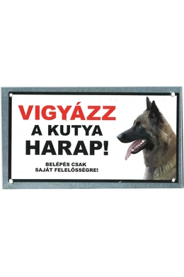 Haraptábla Fémlemez 16×9cm - 03 - Belga Juhász
