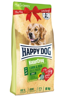 Happy Dog Natur - Croq Lamm/Reis - Bárány és Rizs 15+3kg