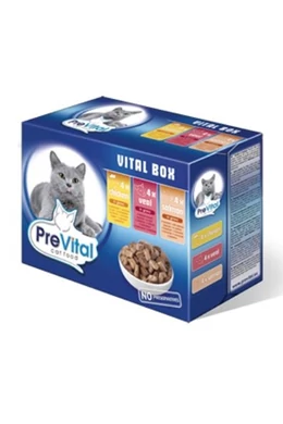 Prevital Alutasak 12×100g - Szószos Csirke, Borjú, Lazac