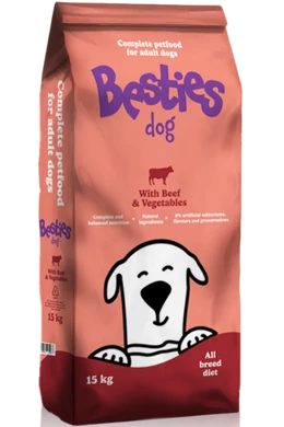Besties Dog Marha és Zöldség 15kg