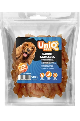 UniqPets Kutya Jutalomfalat CHEWY Nyúl Kolbász 500g