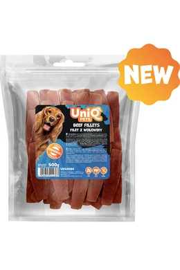 UniqPets Kutya Jutalomfalat MEATY Marha Filé 500g