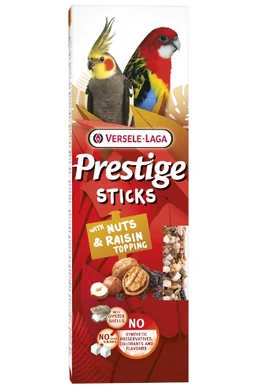 Prestige Sticks Big Parakeets Nuts&amp;amp;Raisin Topping - Nimfa Duplarúd Mogyoró és Mazsola 140g