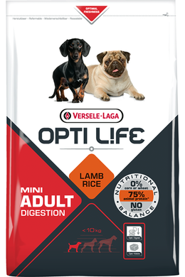 Versele-Laga Opti-Life Adult Digestion Mini Lamb &amp; Rice - Bárányos 2,5kg