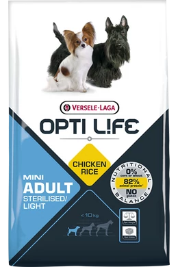 Opti Life Adult Sterilised/Light Mini Chicken &amp;amp; Rice - Csirkés - 7,5kg