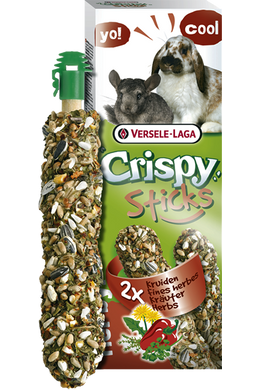 Versele-Laga Crispy Sticks Rabbits-Chinchillas Herbs - Duplarúd Nyúl és Csincsilla Gyógynövényes