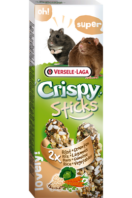 Versele-Laga Crispy Sticks Hamsters-Rats Rice &amp; Vegetables - Duplarúd Hörcsög, Patkány Zöldséges