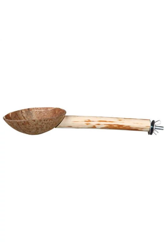 Trixie Perch with Food Bowl - ülőrúd etető etetőtálkával (kókuszból) madarak részére (25cm/?18cm)