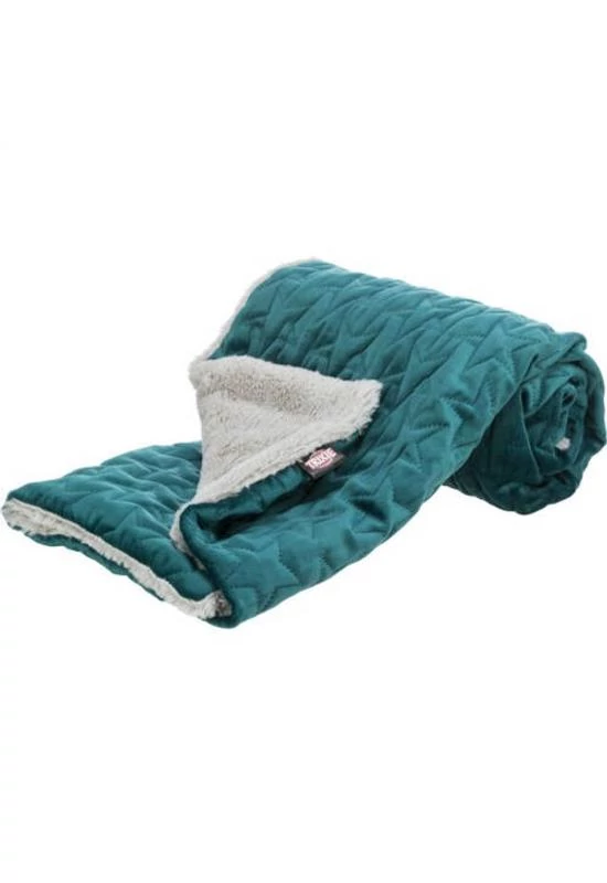 Trixie Estelle Blanket - Takaró (Zöld/Szürke) Kutyák Részére (100×70cm)