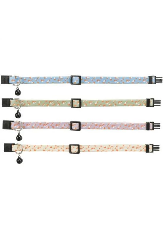 Trixie Cat Collar Elastic - Nyakörv (Többféle Színben Gomba Mintával) Macskák Részére