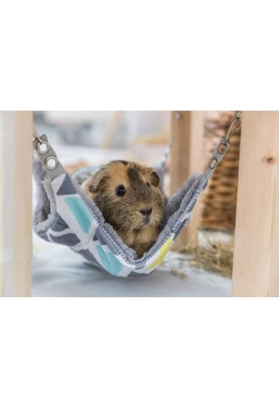 Trixie Sunny shelter/platform with hammock - fekhely (szürke, színes) tengerimalac és nyulak részére