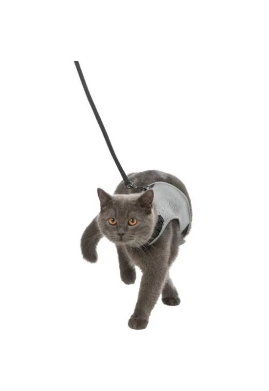 Trixie Macska Hám és Póráz 24-42cm 1,2m - Hálós Puha Anyag