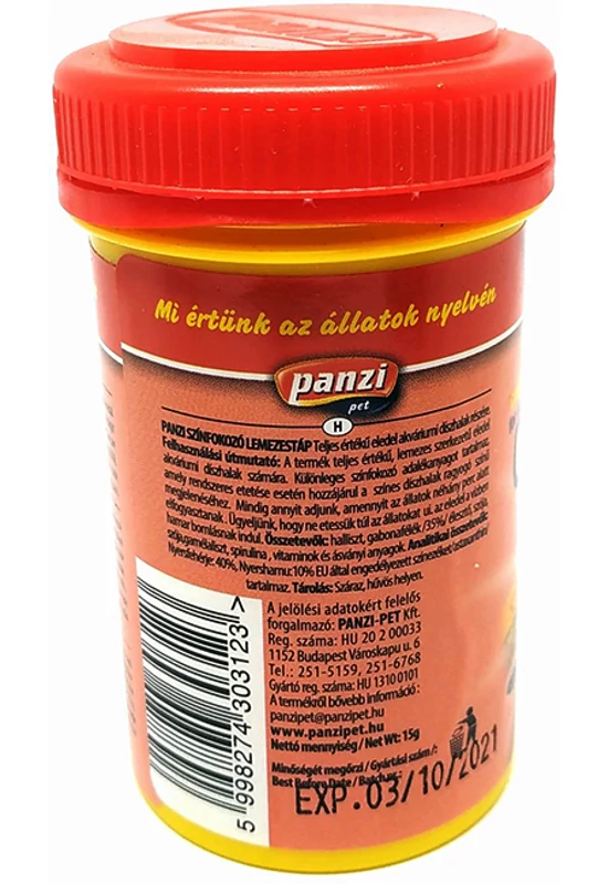 Panzi Színfokozó Lemezes Haltáp 135ml