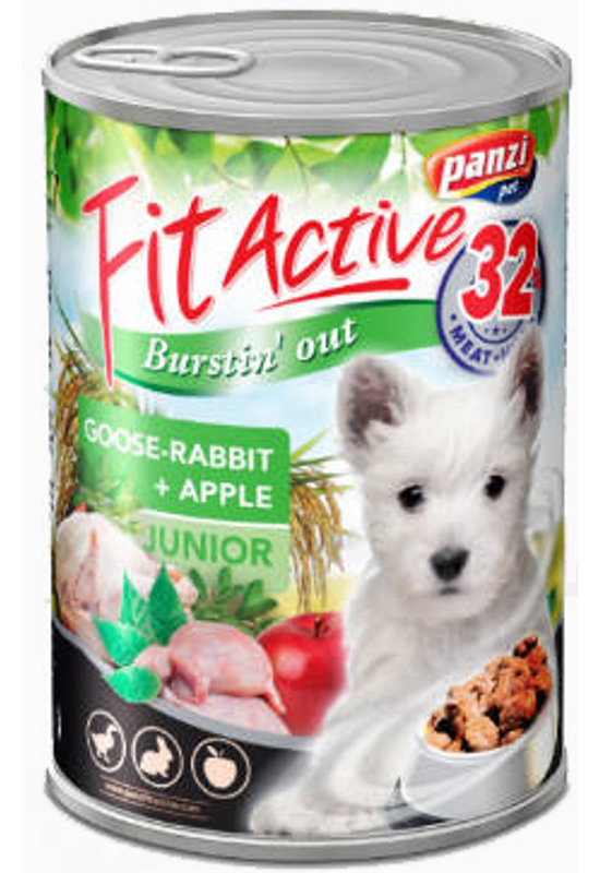 Fitactive Dog - Konzerv - Junior Liba és Nyúl 415g