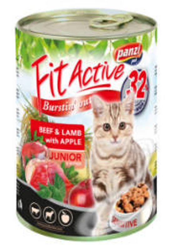 FitActive Cat - Konzerv - Junior Marha és Bárány 415g