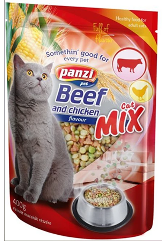 Panzi Cat Mix Marha és Csirke 400g