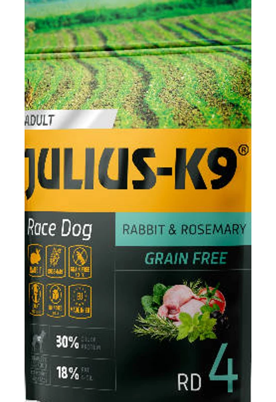 Julius-K9 - Adult Rabbit & Rosemary - Nyúlhús Rozmaringgal 340g