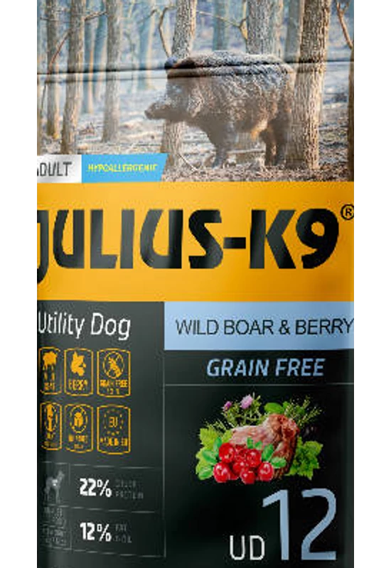 Julius-K9 - Adult Wild Boar & Berry - Vaddisznóhús és Tőzegáfonya 340g