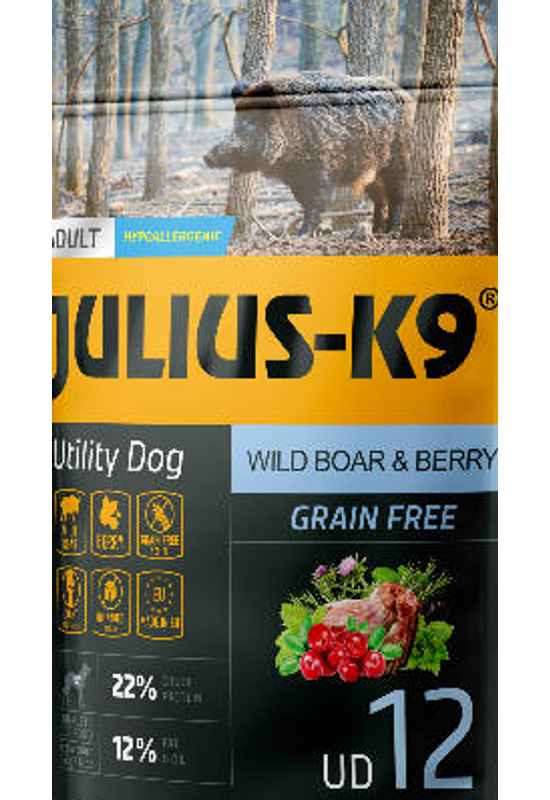 Julius-K9 - Száraztáp - Adult Wild Boar & Berry - Vaddisznóhús és Tőzegáfonya 340g