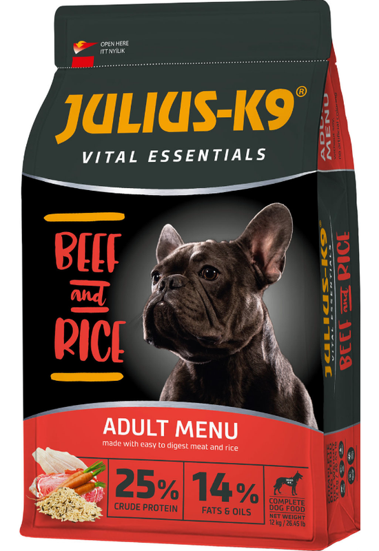Julius-K9 Adult Vital Essentials Marhahús és Rizs 12kg