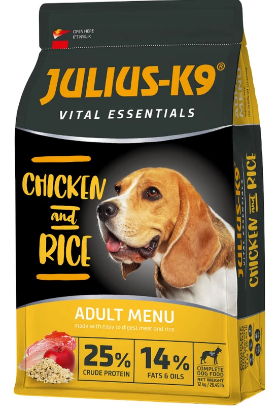 Julius-K9 - Adult Vital Essentials Csirkehús és Rizs 12kg